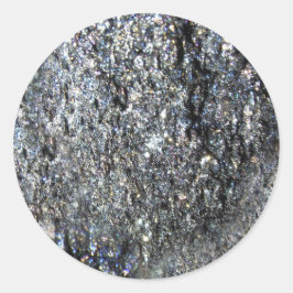 Trendy Gray Stone Runder Aufkleber