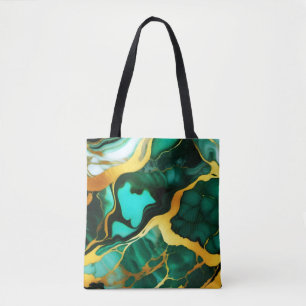 Trendy Green Gelb Gold Imitate Marmor Tasche