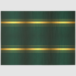 Trendy Green Gold Luxury Linen Texture Collection Seidenpapier