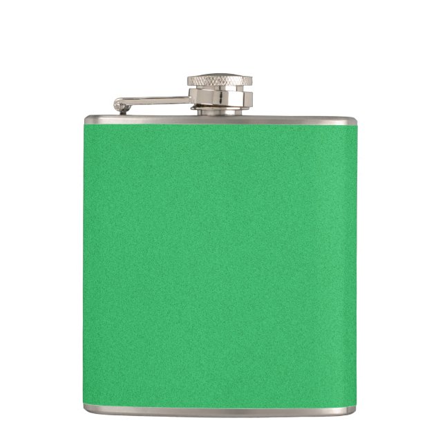 Trendy Green Grainy Background Flachmann (Vorderseite)