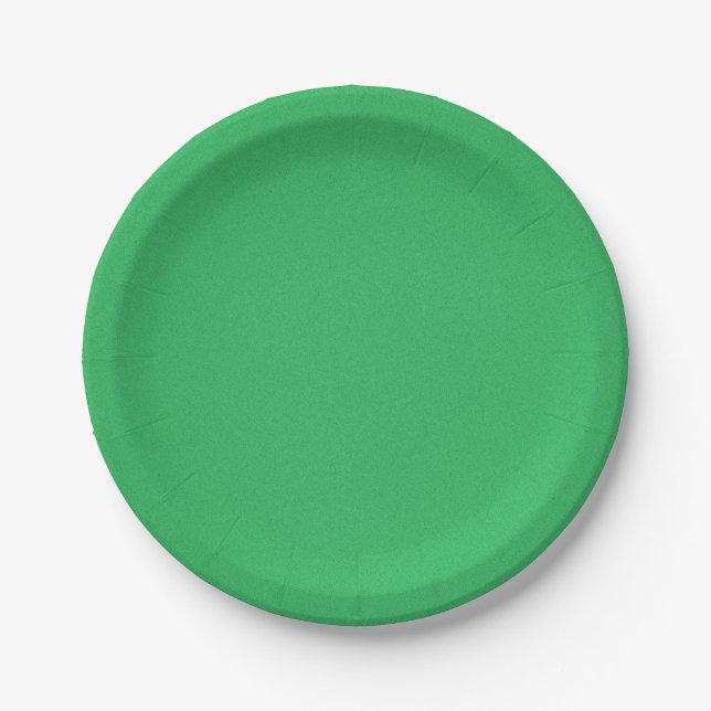 Trendy Green Grainy Background Pappteller (Vorderseite)