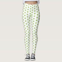 Trendy Green Herz Leggings