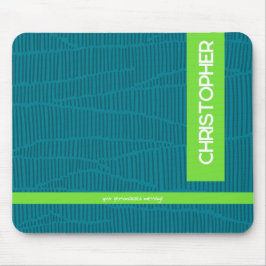 Trendy Green Personalisiert Name Mousepad