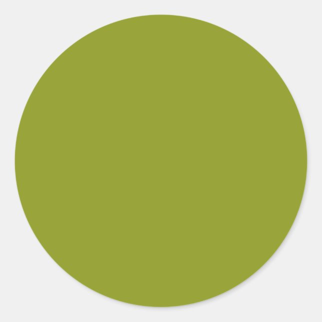 Trendy Green (solide Farbe) Runder Aufkleber (Vorderseite)