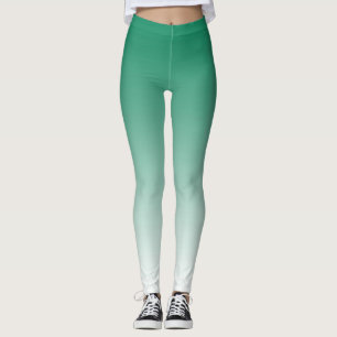 Trendy Green und White Ombre Leggings