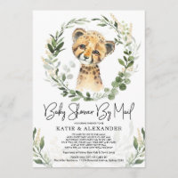Trendy Greenery Gold Baby Leopard Dusche nach Mail