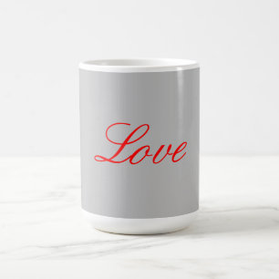 Trendy Grey Background Red Liebe Wedding Kaffeetasse