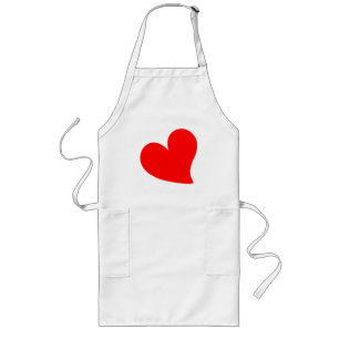 TRENDY GROSSES ROTES HERZ ROMANTISCHER VALENTINSTA LANGE SCHÜRZE