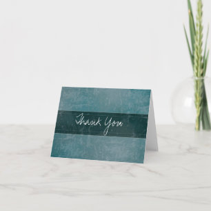 Trendy Grunge Marble Aquamarin Danke Karte