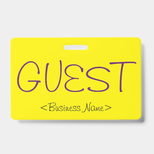 Trendy "GUEST" Abzeichen Ausweis (Vorderseite)