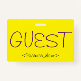 Trendy "GUEST" Abzeichen Ausweis