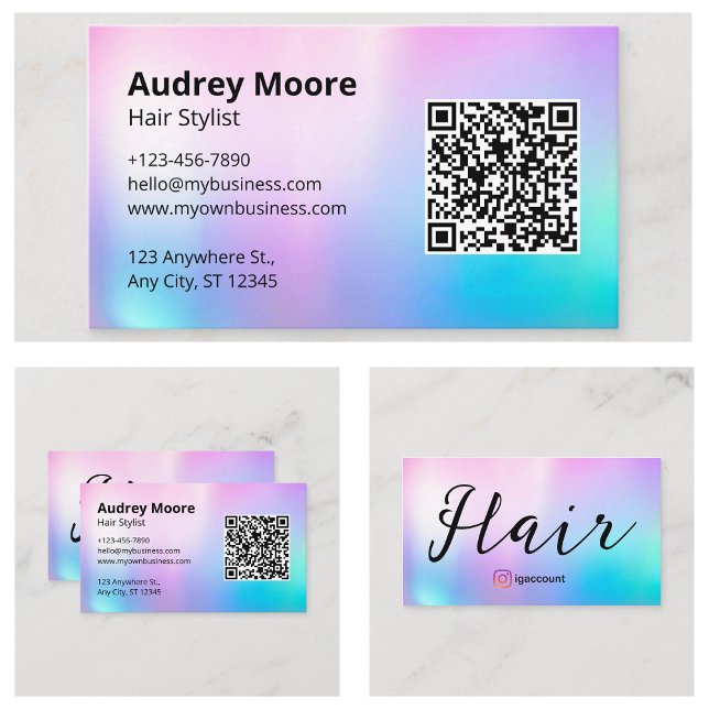 Trendy Hair Salon Hair Stylist Beauty Salon Visitenkarte (Trendy Hair Salon Hair Stylist Beauty Salon Business Card
)