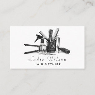 Trendy Hair Stylist Salon Tools Beauty Visitenkarte