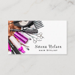 Trendy Hair Stylist Salon Tools Beauty Visitenkarte