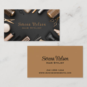 Trendy Hair Stylist Salon Tools Beauty Visitenkarte