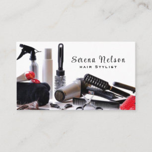Trendy Hair Stylist Salon Tools Beauty Visitenkarte