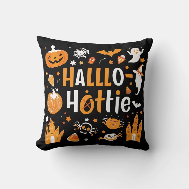 Trendy Hallo-Hottie Pillow | Halloween-Party Pilot Kissen (Vorderseite)