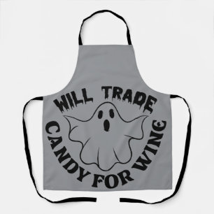 Trendy Halloween Boo Ghost Quote All-Over-Print Schürze