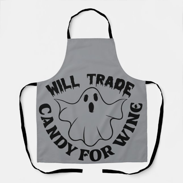 Trendy Halloween Boo Ghost Quote All-Over-Print Schürze (Vorderseite)