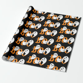 Trendy Halloween Boo Ghosts Black Geschenkpapier