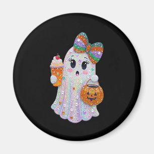 Trendy Halloween Rhinestones Ghost Magnet
