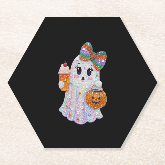 Trendy Halloween Rhinestones Ghost Untersetzer (Vorderseite)