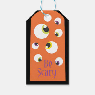 Trendy Halloween Spooky Eyes "Be Beängstigende" Ge Geschenkanhänger