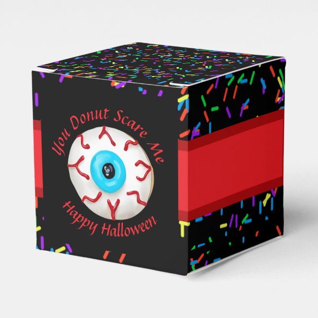 Trendy Halloween Spooky Monster Eyes Donut Geschenkschachtel (Vorderseite)