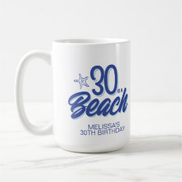 Trendy Hand Drawn Doodle 30 ist ein Strand Geburts Kaffeetasse