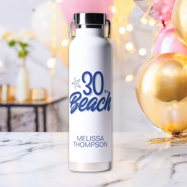 Trendy Hand Drawn Doodle 30 ist ein Strand Geburts Trinkflasche (Von Creator hochgeladen)