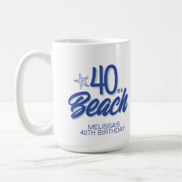 Trendy Hand Drawn Doodle 40 ist ein Strand Geburts Kaffeetasse