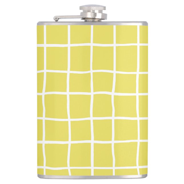 Trendy Hand Drawn Tiny Formen Flachmann (Vorderseite)