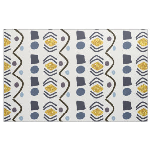 Trendy Hand Drawn Tribal Geometric Muster Stoff