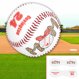 Trendy Hand gezeichnete Baseball-Mama Personalisie Baseball