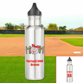 Trendy Hand gezeichnete Baseball-Mama Personalisie Edelstahlflasche