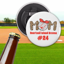 Trendy Hand gezeichnete Baseball-Mama Personalisie Flaschenöffner