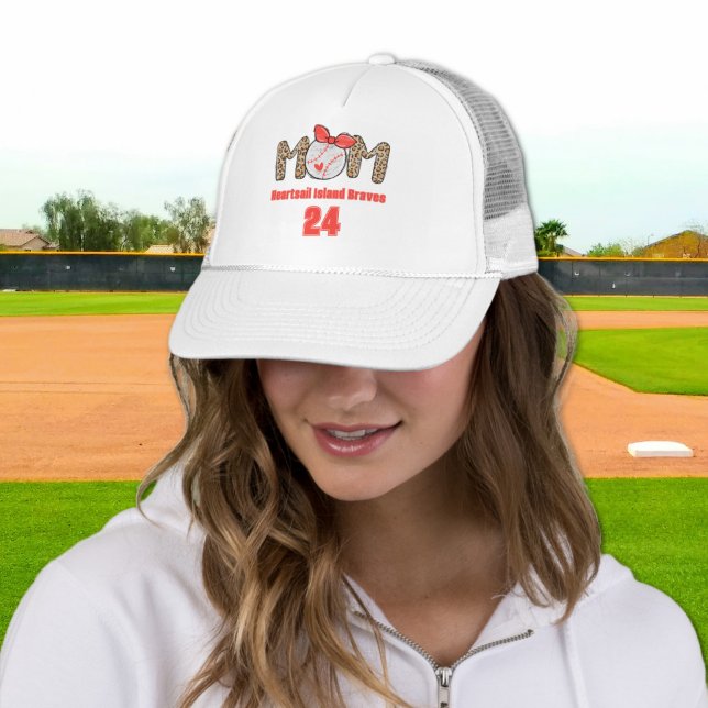 Trendy Hand gezeichnete Baseball-Mama Personalisie Truckerkappe (Trendy Baseball Mom Personalized Trucker Hat)