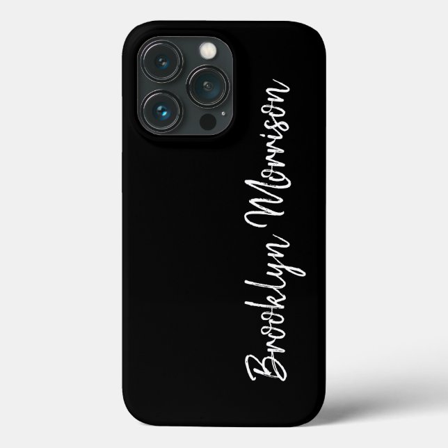 Trendy handgeschriebene Skriptname Monogramm schwa Case-Mate iPhone Hülle (Rückseite)