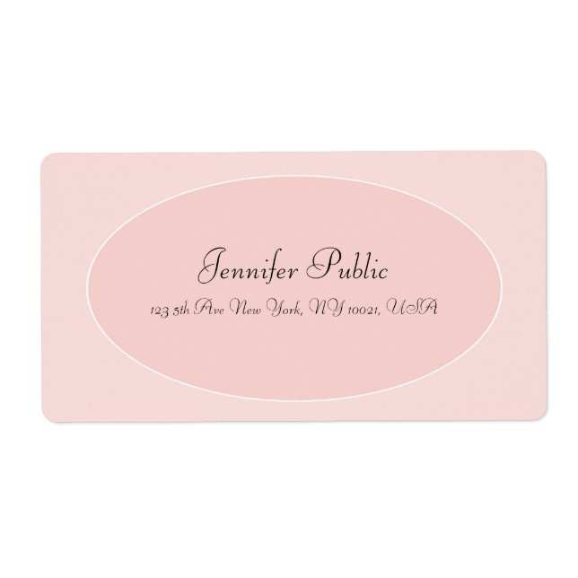 Trendy handgeschriebenes Skript Blush Pink White E (Vorne)