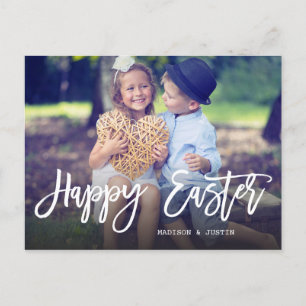 Trendy Handschrift  Ostern - Foto Feiertagspostkarte