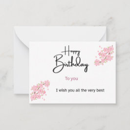 Trendy Happy Birthday Card | Editable Template | C Mitteilungskarte