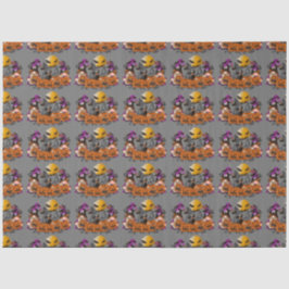 Trendy Happy Halloween Gray Gnome Seidenpapier
