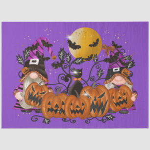 Trendy Happy Halloween Lila Gnome Seidenpapier