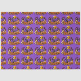 Trendy Happy Halloween Lila Gnome Seidenpapier