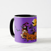 Trendy Happy Halloween Lila Gnome