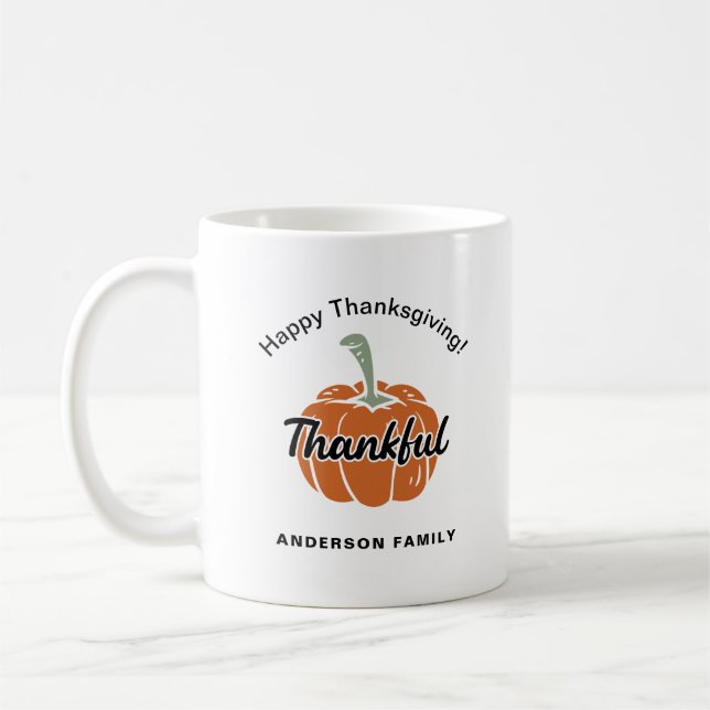 Trendy Happy Thanksgiving Kaffeetasse (Links)