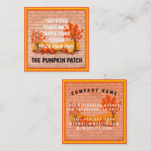 Trendy Happy Thanksgiving Schöner Fall Quadratische Visitenkarte