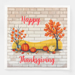 Trendy Happy Thanksgiving Schöner Fall Serviette