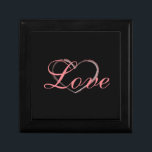 Trendy Heart Gray Calligraphy Liebe Wedding Erinnerungskiste<br><div class="desc">Sie können die Schriftart und Farben leicht ändern. Sie können auch Ihr Logo und das Hintergrundbild hinzufügen,  wie Sie möchten.</div>