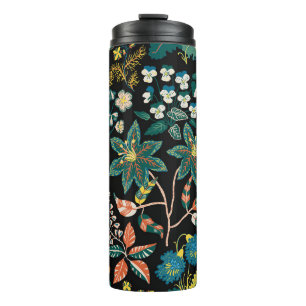 Trendy hell Blumenmuster in den verschiedensten Fo Thermosbecher